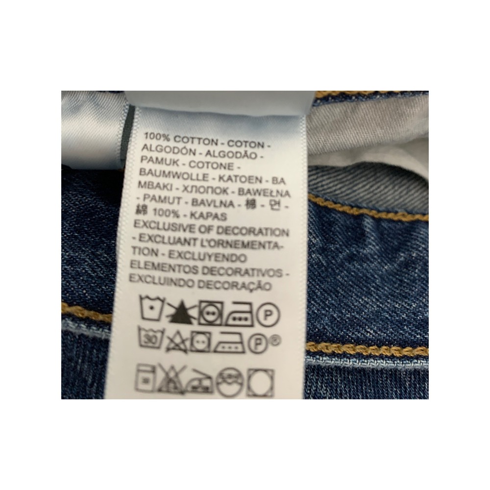 Levis Baggy Dad Jeans Womens 30 Blue Wide Leg Fade Cotton Denim Pants - Picture 4 of 9